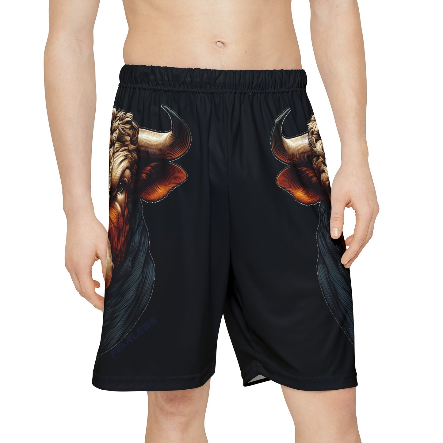 Brown Bull Allover Print (No Pockets)
