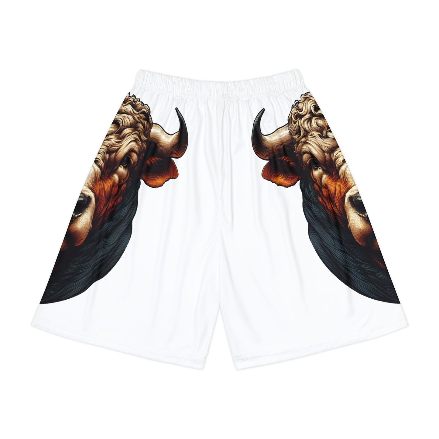 Brown Bull Allover Print (No Pockets)