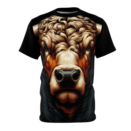 Brown Bull Allover Print Tee