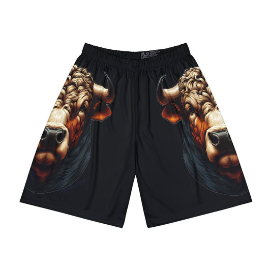 Brown Bull Allover Print (No Pockets)