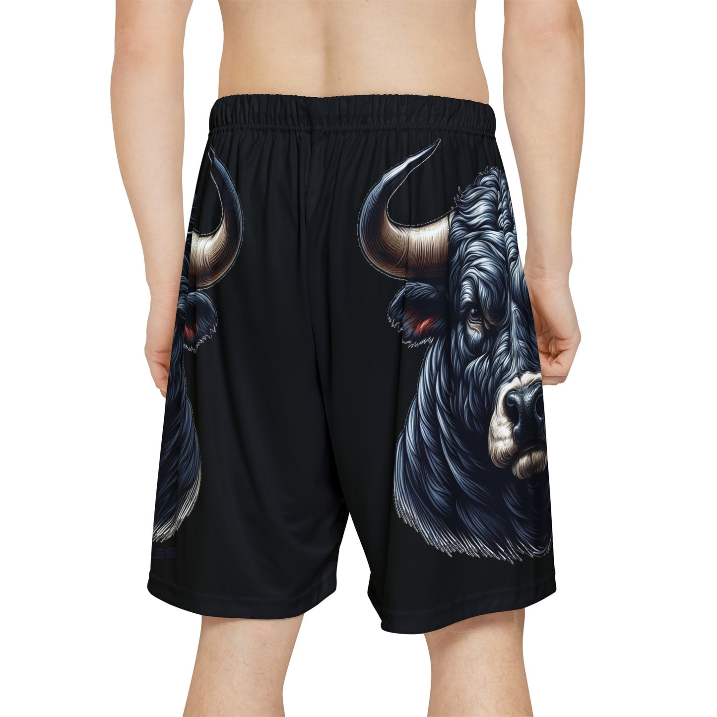 Black Bull Allover Print (No Pockets)