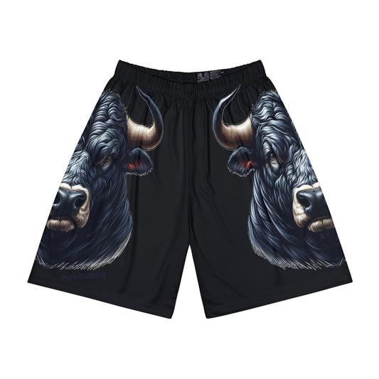 Black Bull Allover Print (No Pockets)