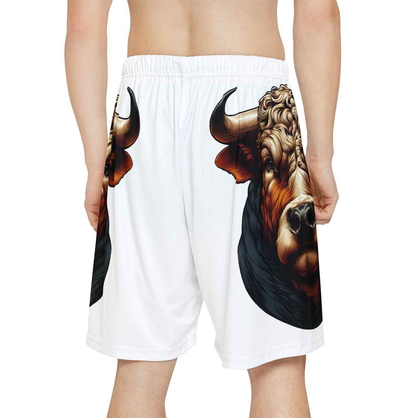 Brown Bull Allover Print (No Pockets)