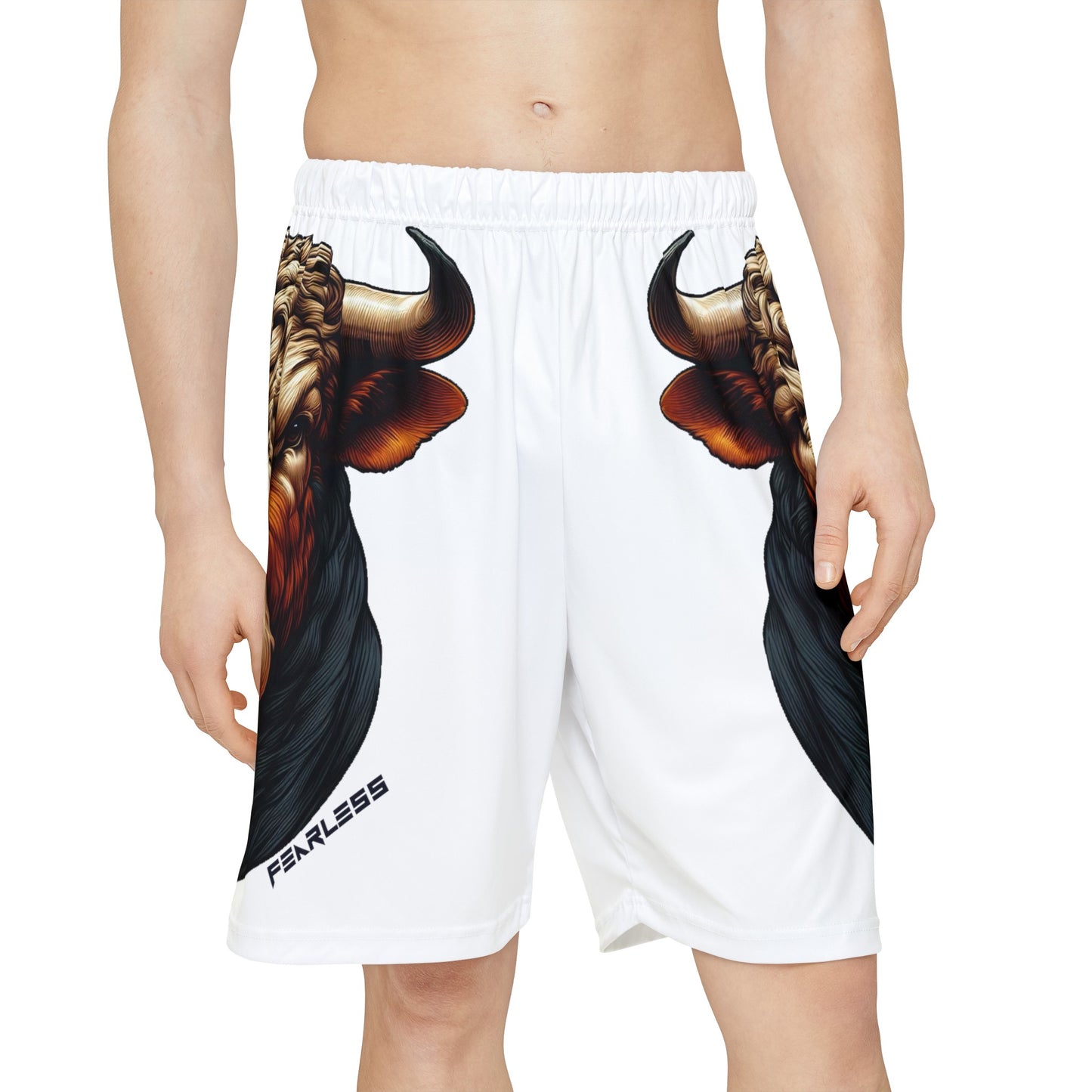 Brown Bull Allover Print (No Pockets)