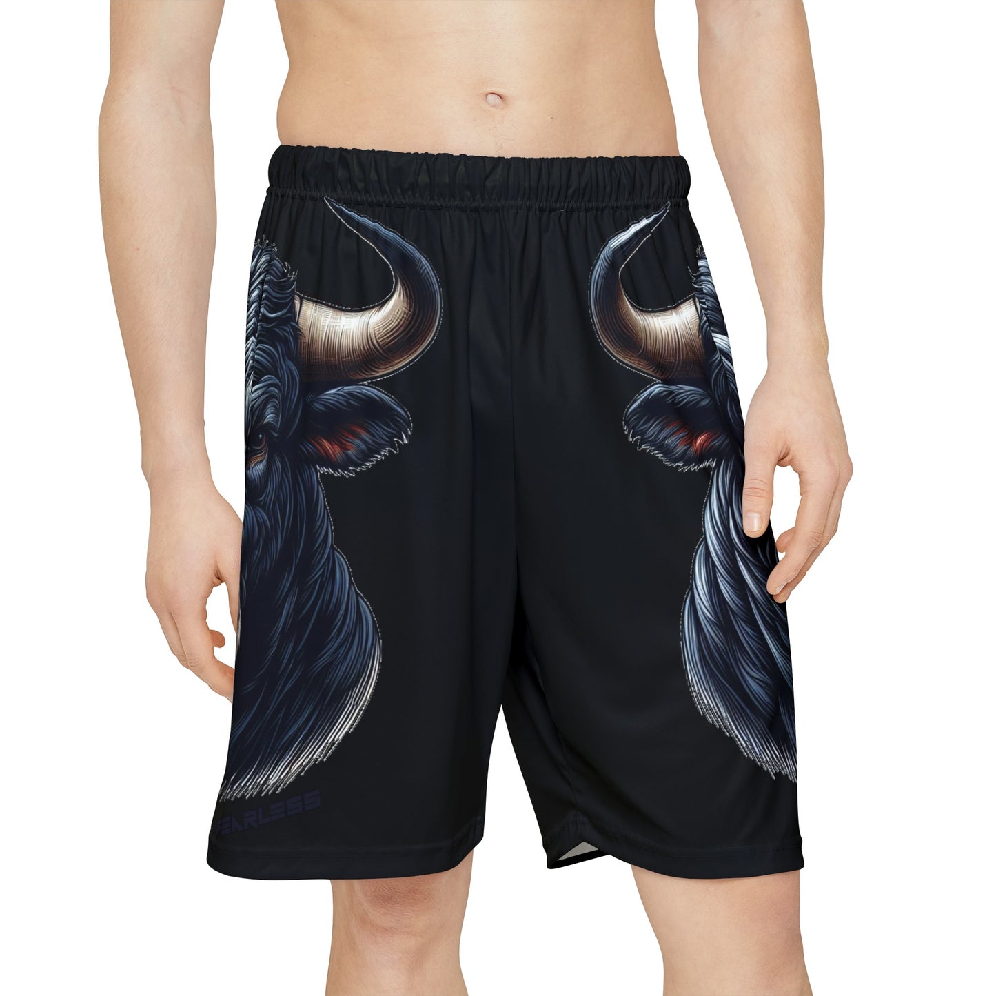 Black Bull Allover Print (No Pockets)