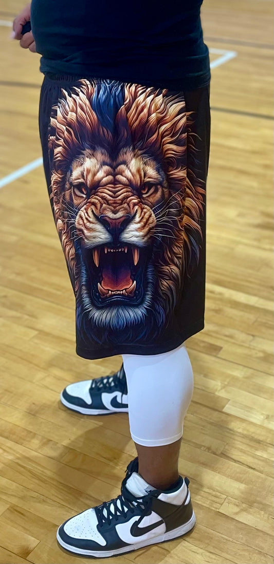 Lion Allover Print (No Pockets)
