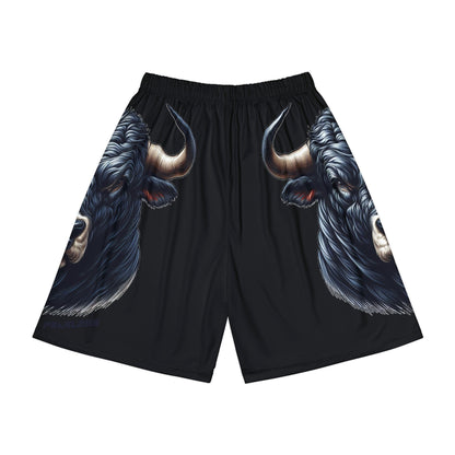 Black Bull Allover Print (No Pockets)